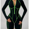 combinaison short neon edge bodysuit