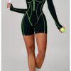 combinaison short neon edge bodysuit