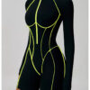 combinaison short neon edge bodysuit