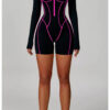 combinaison short neon edge bodysuit
